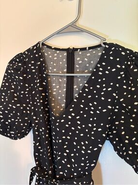Monki Black Dot Print Romper